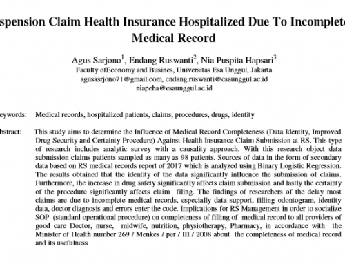 Suspension Claim Health Insurance Hospitalized Due To Incomplete Medical Record