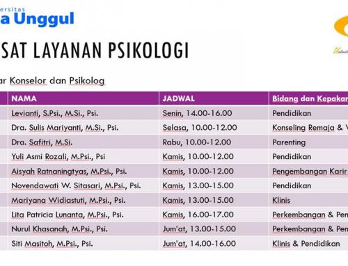 Jadwal Konseling Mahasiswa