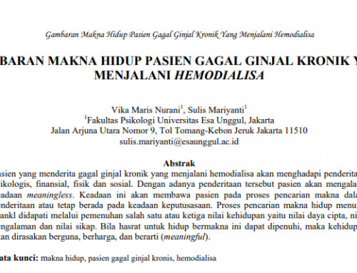 Gambaran Makna Hidup Pasien Gagal Ginjal Kronik yang Menjalani Hemodialisa