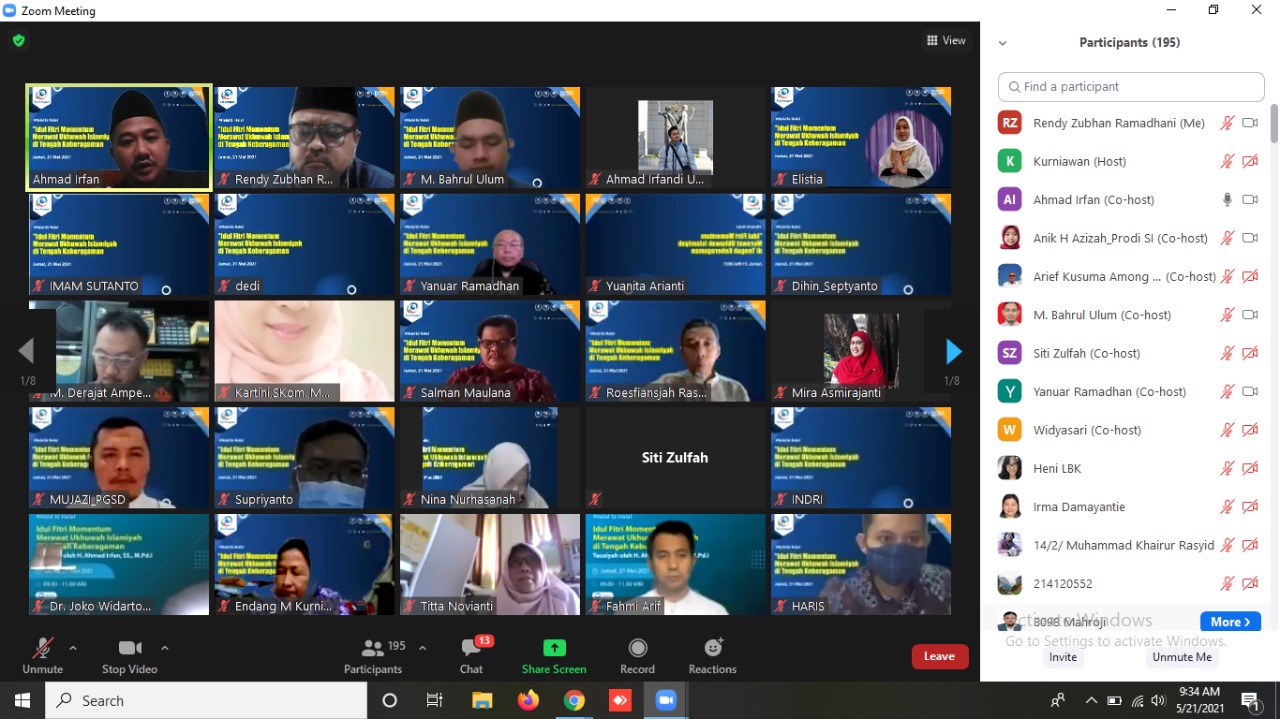 Suasana Saat Halalbihalal Virtual