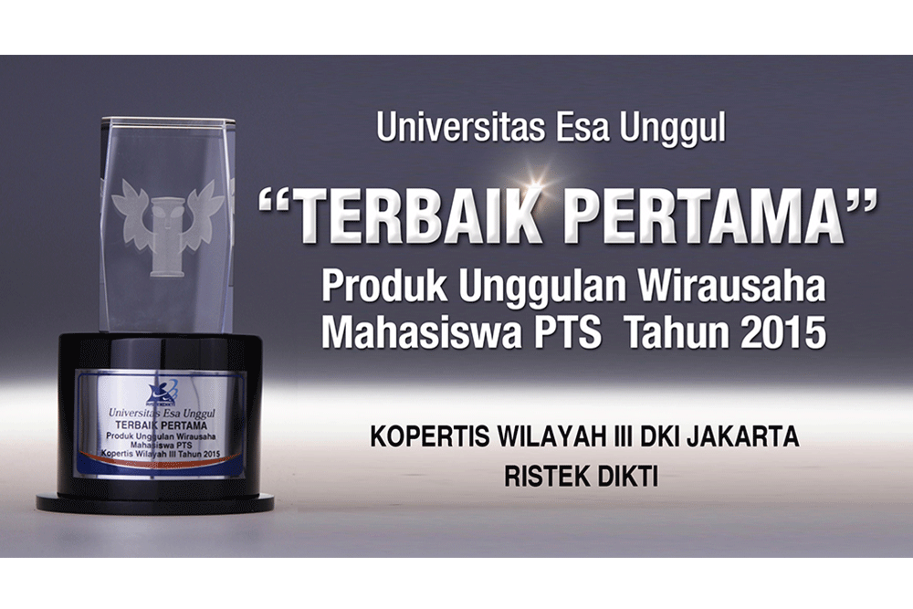 Terbaik Pertama Produk Unggulan Wirausaha Mahasiswa PTS Tahun 2015 Terbaik Pertama Produk Unggulan Wirausaha Mahasiswa PTS Tahun 2015
